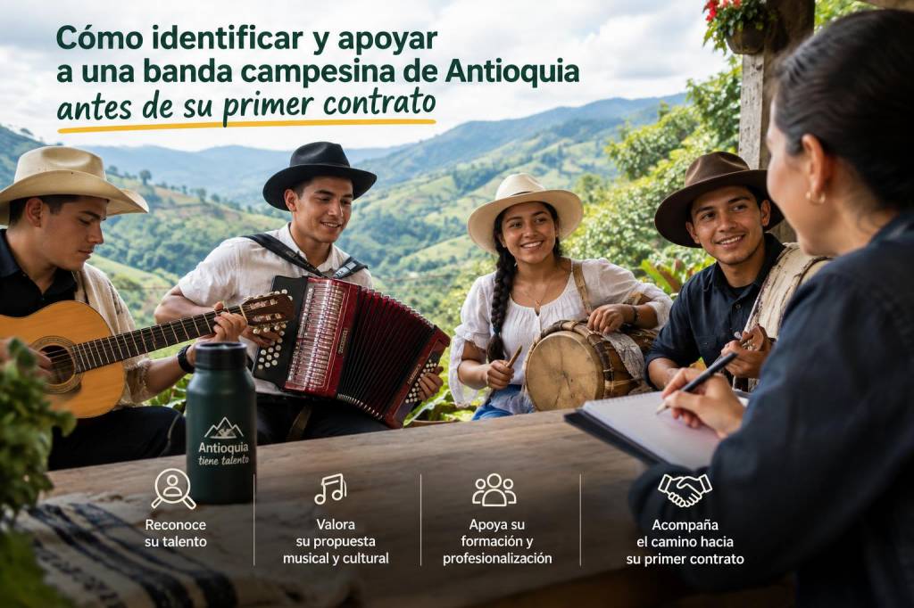 Cómo identificar y apoyar a una banda campesina de Antioquia antes de su primer contrato