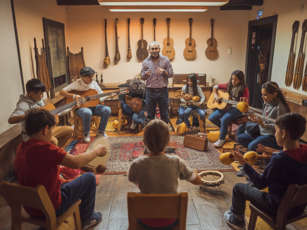 Dónde aprender a tocar instrumentos tradicionales antioqueños y qué escuelas ofrecen prácticas comunitarias